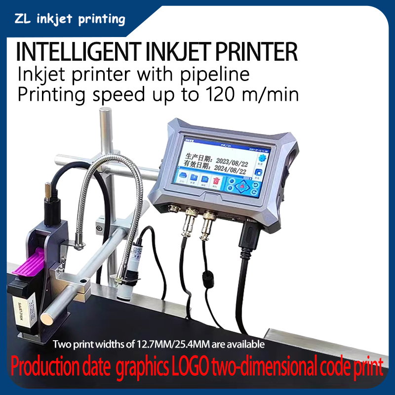 Commercial Printing And Graphics - 12,7-mm-/25,4-mm-intelligente Online-Tintenstrahldrucker-Produktionslinie druckt Produktionsdatum, Barcode, zweidimensionale