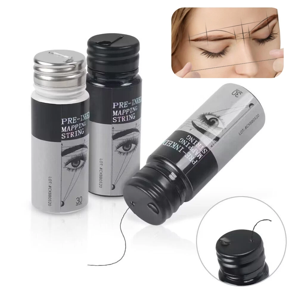 White Toner Transfer Paper - 1 Stück 30m Schwarz/Weiß Microblading Mapping-Schnur,
