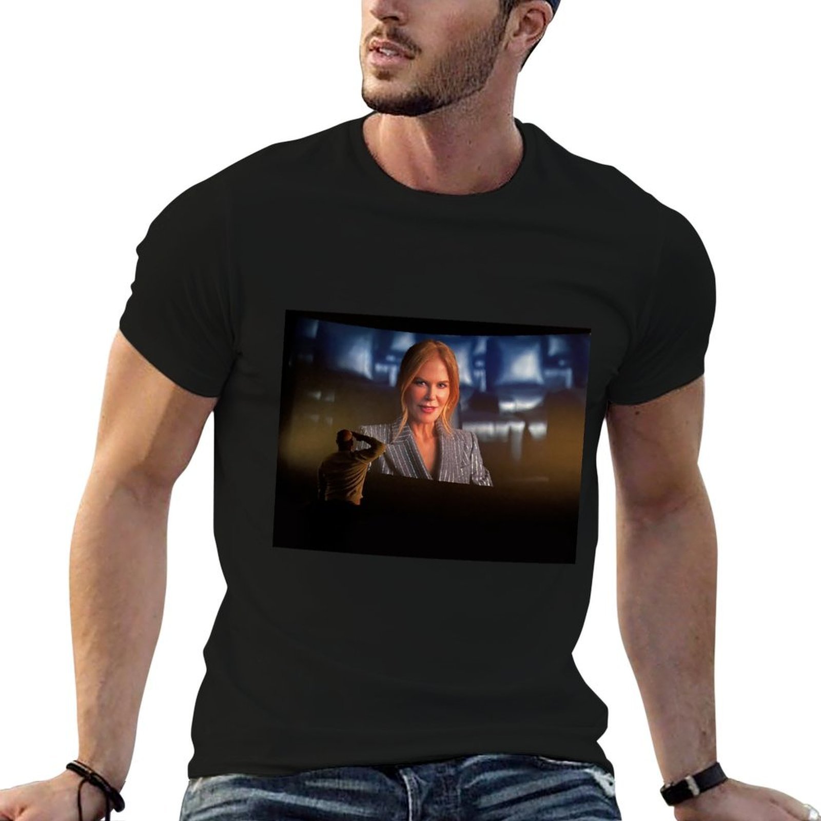Commercial Printing And Graphics - Mann grüßt Nicole Kidman, AMC-Werbung, T-Shirt,