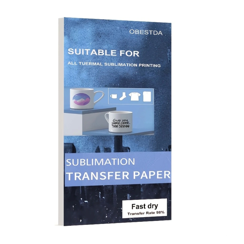 White Toner Transfer Paper - 100 Blatt Sublimations-Wärmeübertragungspapier für Tintenstrahldrucker, DIY,
