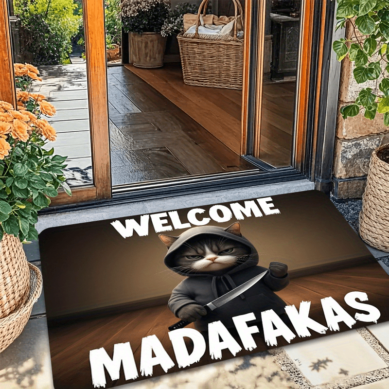 Lustige Katze mit Messer Grafi – Commercial Printing And Graphics Bewertung und Preis